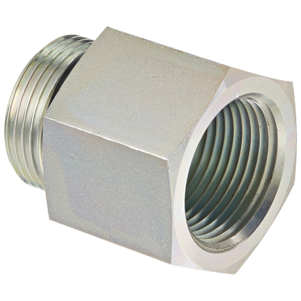Steel Pipe Fitting, Adapter, 1" Npt Female X 1" Male Straight Thread O-Ring 9191629617364