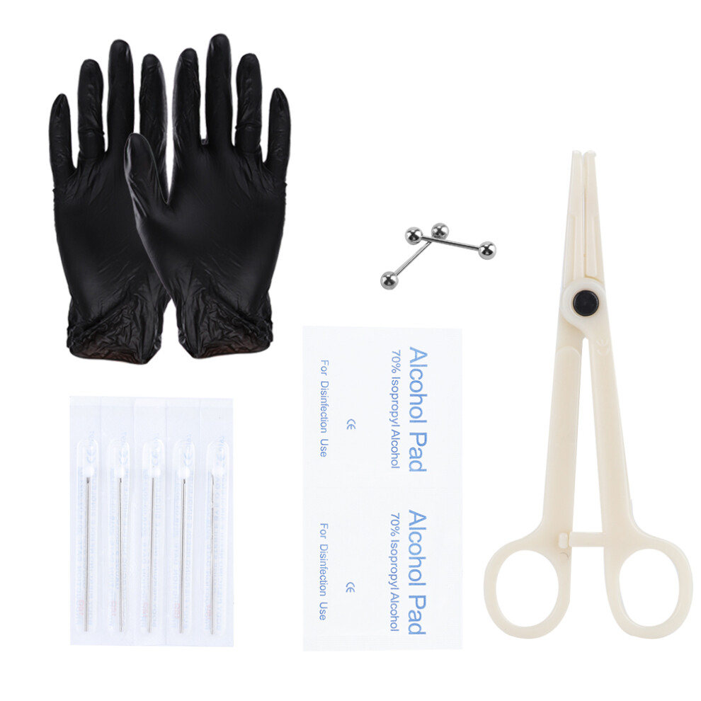 Individually Packaged Piercing Forceps for Hygienic Use, Disposable Piercing Forceps with Anti-allergic Features and Smooth Texture, Piercing Clamps