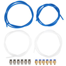 PTFE trubice pro 3D tiskárnu, vhodná pro filament 1,75 mm, hladké podávání filamentu, vysokoteplotní PTFE trubice s konektory pro přímý
