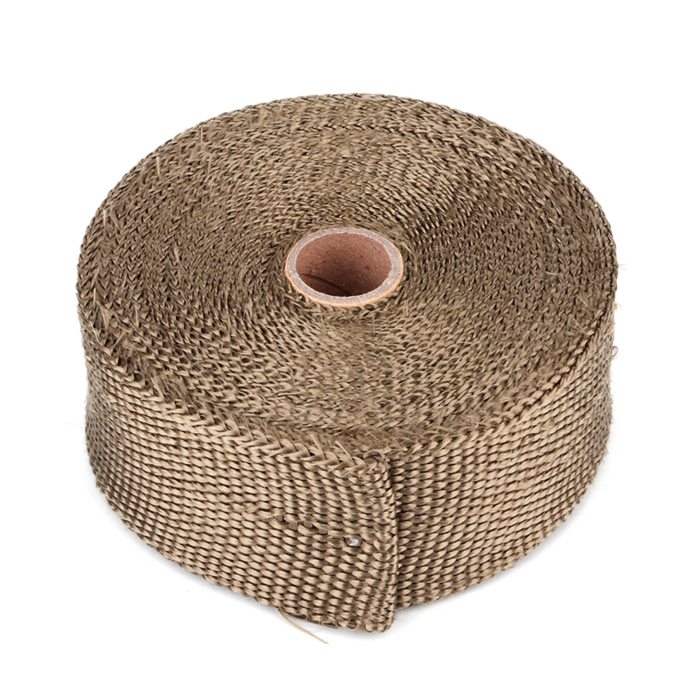 Stainless Steel Ties Included Exhaust Wrap, Fiberglass Roll With High Temperature Resistance, Titanium Racing Exhaust Header Pipe Wrap For Effective 9009791750218