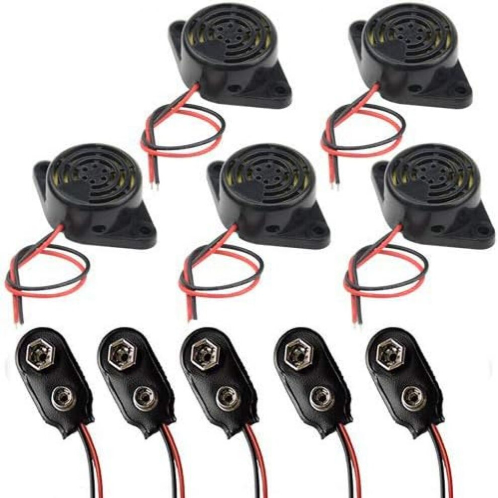 Electronic Buzzer Alarm Device, High Decibel Active Electronic Buzzer With Wide Voltage Support Dc 3-24V, Continuous Sound Piezoelectric Alarm Module 9433291556610