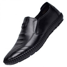 Zapatos mocasines sin cordones para hombre, cómodos y ligeros, ideales para conducir, con forro transpirable y suela de goma. Piel suave y