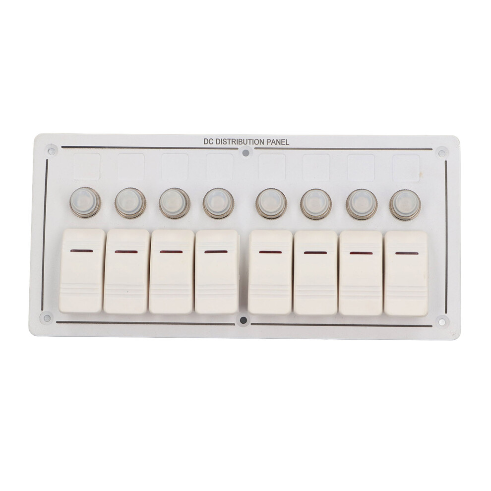 8 Gang Aluminum Waterproof Switch Panel Ip65 With Overload Protectors 240X116mm 6921381198374