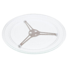 Conjunto de 1 prato giratório de vidro para forno de micro-ondas com suporte.