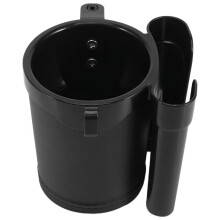 Portavasos para bicicleta con soporte para teléfono móvil y llaves, portavasos universal para manillar de bicicletas y patinetes, negro.