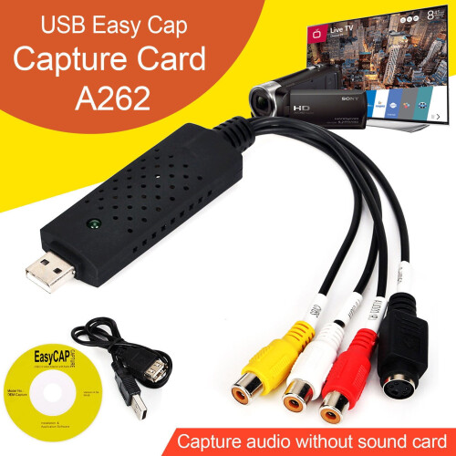 Μετατροπέας κασέτας USB2.0VHS σε υπολογιστή DVD Προσαρμογέας κάρτας λήψης βίντεο και