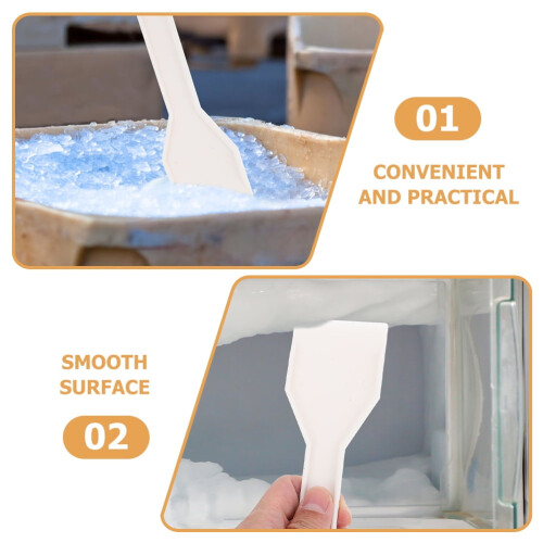 Deicing Shovel 5 Pcs Refrigerator Ice Scraper Tool Kitchen Fridge White Plastic 2