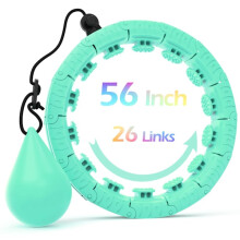Bambolê Ponderado com 26 Elos (56 Polegadas) para Perda de Peso para Adultos, Bambolê Infinity Plus Size, Equipamento de Fitness Inteligente para