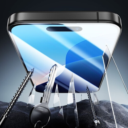 ESR συμβατό με το προστατευτικό οθόνης Armorite για iPhone16Pro με μαύρο πλαίσιο 2