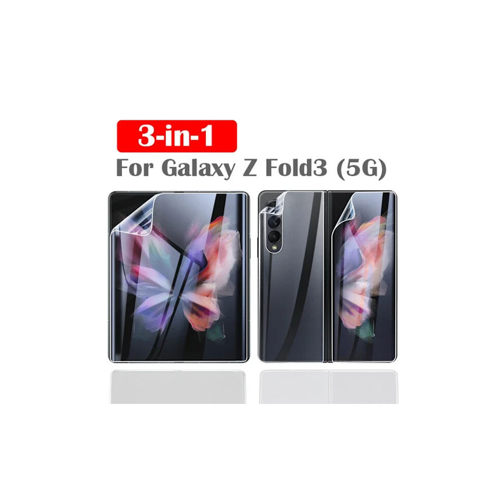 Protective Film Compatible With Samsung Galaxy Z Fold 4, Z Fold 3 Anti-Scratch Hydrogel Soft Screen Protector For Front And Back 9173940899469
