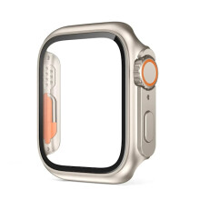 Glasgehäuse + Displayschutzfolie, kompatibel mit Apple Watch S10 42 mm/46 mm, Ersatz für Ultra Bumper Shell der iWatch Series 10 987654SE