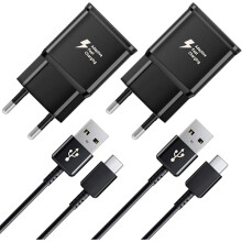 2 kpl pikalaturia, 1,2 m kaapeli, yhteensopiva Samsung Galaxy S22S21S20S8S10S9Plus Note7 8 9 10A53:n kanssa, yhteensopiva LG:n ja HTC:n kanssa, 2