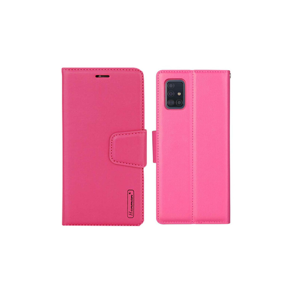 Compatible With Samsung Galaxy A51 - Stylish Hanman Wallet Case Rose Red 9173940899728
