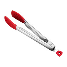 Kayannuo Küchenzange im Ausverkauf zum Valentinstag, 30 cm lang mit Silikonspitzen, antihaftbeschichtet, hitzebeständig bis 250 C, Edelstahl 430