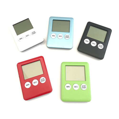Digitaler Timer mit Magnet – Küchenuhr silber 1