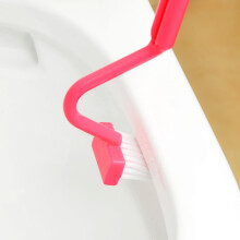 WC-Bürsten-Set, 4-teilig – Gebogene Kunststoff-Reinigungsbürste mit langem Griff für gründliche Reinigung, Bad- und WC-Schrubber-Zubehör