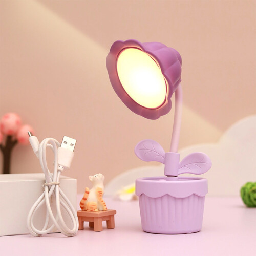 Επαναφορτιζόμενη επιτραπέζια λάμπα LED USB με 3 λειτουργίες χρώματος, αδιαβάθμητη