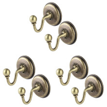 3 pezzi WINOMO2 pezzi Fermatende vintage in lega con pomello Ganci ferma-tende per porte, pareti, cappelli e cappotti (bronzo)