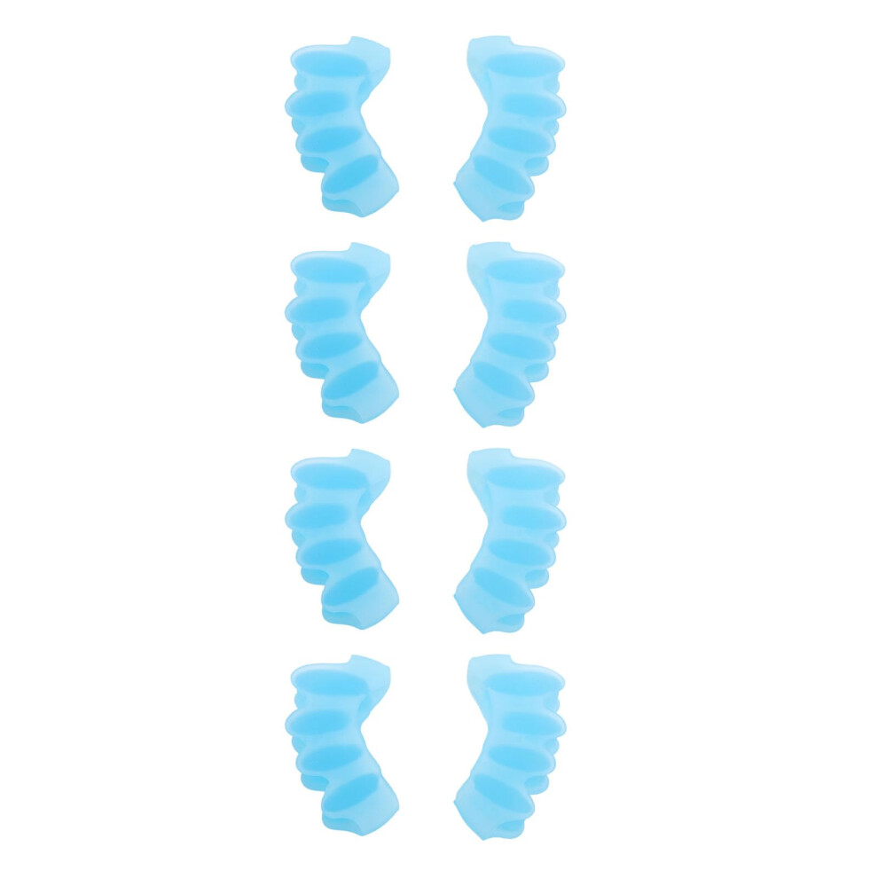Blue Toe Separator Silicone Toe Spacer Ergonomic Alignment For Bunions And Overlapping Toes
