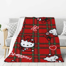 Hello Kitty Fleecedecke, superweiche, kuschelige Überwurfdecke, Kinderbettwäsche – Eigenschaften: Superweich, 102 x 76 cm