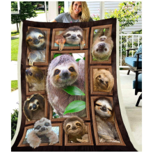 Dovendyrteppe, Sloths3D Fleece, Sherpa-teppe, Søte dovendyr gaveideer