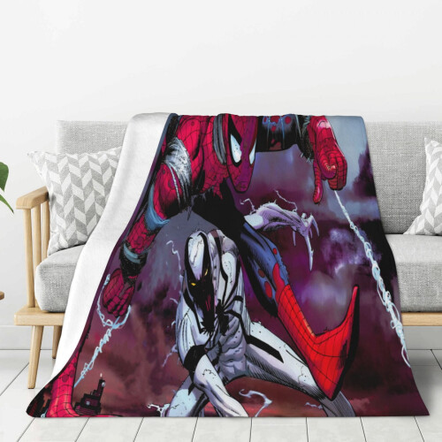 Blaincéad Lomra Spider-Man Braincéad Caithimh Thar a Bhog Cluthar, Gnéithe Leapa do Pháistí - Thar a Bhog 80"X60"
