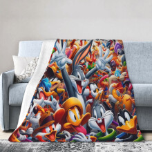 Bugs Bunny -hotellihuopa, anime-huopa sängylle, sohvahuopa, erittäin pehmeä fleecehuopa makuuhuoneen olohuoneeseen, 60 x 50 tuumaa