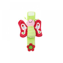 Babyrammelaars met cartoonfiguurtjes, zachte handbelletjes, pluche speelgoedarmbandjes