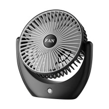Neuer Tischventilator mit hoher Windleistung und leisem Betrieb, der zur Regulierung der Ventilatorleistung nach oben und unten gedreht werden kann.
