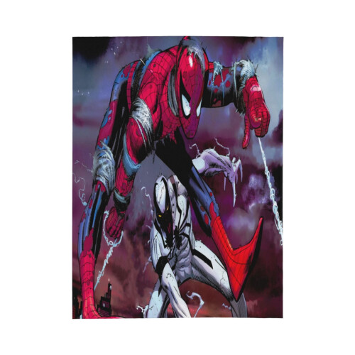 Blaincéad Lomra Spider-Man Braincéad Caithimh Thar a Bhog Cluthar, Gnéithe Leapa do Pháistí - Thar a Bhog 80"X60" 1