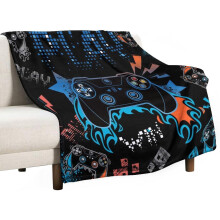 Gamer-Decke für Kinder (127 x 152 cm) – Weiche Fleecedecke mit Videospielmotiv für Jungen und Teenager, ideal als Geschenk für Gamer