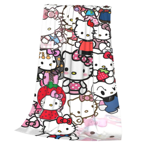 Κουβέρτα Hello Kitty Ελαφριά, Άνετη, Καναπές-Κρεβάτι, Υπερ-Μαλακές, Φανελένιες, Φλις, 2