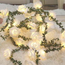 Cordão de luzes LED em formato de rosa, 150 cm (59,05 pol.), com 10 lâmpadas, ideal para decoração de casa, prateleiras, paredes, quartos,