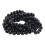 Collana lunga a catena con perle finte alla moda - nera 1