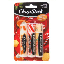 Balsamo labbra ChapStick Lip Care Holiday Flavor Collection, 4,25 g ciascuno, gusti zucca, bastoncino di zucchero, impasto per torta, confezione da 3