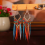 Brincos de argola com pingente, estilo boho, com contas e contas, modelo pena real. 1