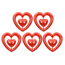 5 kpl 30-tuumainen Love Heart -ilmapallosetti, metallinen vuotamaton alumiinikalvokoriste ystävänpäivään, vauvakutsuille, syntymäpäiville,