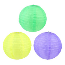 Conjunto de 3 lanternas de seda de 20 cm para decoração externa, à prova d'água, ideais para festas e o Festival do Meio Outono