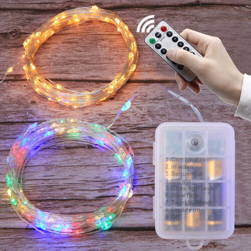 Εκπτώσεις! 100 LED Φωτάκια Νεράιδας, Ενεργοποιούμενα με Ήχο, 10M Χάλκινα Σύρματα σε 1