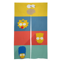 Cortina de porta dos Simpsons, 86 x 145 cm, cortina blackout, divisória de ambientes para decoração de casa, quarto e cozinha (2 painéis)