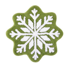 Schlafzimmerteppich, 66 cm (26 Zoll) Weihnachts-Schneeflocken-Fußmatte, Schneeflocken-Willkommensmatte, nicht runde Fußmatte für die