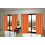 Cortina blackout SAMIMPORT-2011 Classic Brick Matte Solid Print com bolso para varão, 35x63 polegadas 1