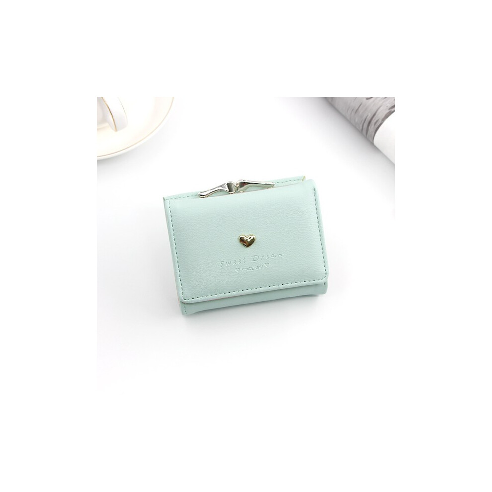 Pu Leather Wallet Women's Wallet Women's Wallet Credit Card Light/Green 9004841001159