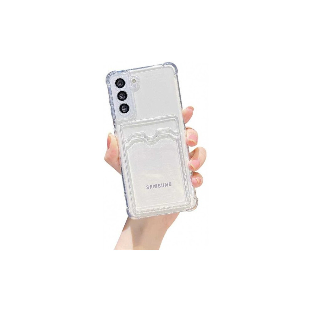 Shockproof Case With Card Slots Reinforced Corners Compatible With Samsung S21 Plus Transparent 9004841002576