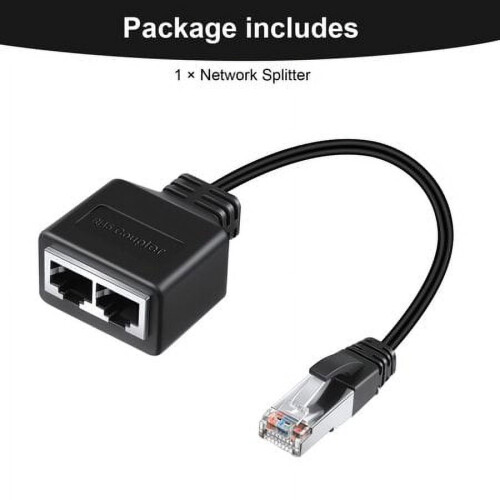 Καλώδιο διαχωριστή Ethernet RJ45, προσαρμογέας LAN 1 σε 2, αρσενικό σε θηλυκό, συμβατό με 2