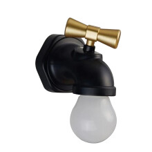 Mini luminária noturna de LED, recarregável via USB, com controle de voz, proteção para os olhos, compatível com torneiras, ideal para cabeceira.