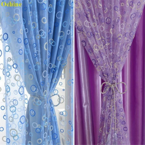 Bobletype Voile-gardiner Transparente panelgardiner Skjerfgardiner 1