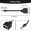 Καλώδιο διαχωριστή Ethernet RJ45, προσαρμογέας LAN 1 σε 2, αρσενικό σε θηλυκό, συμβατό με 6