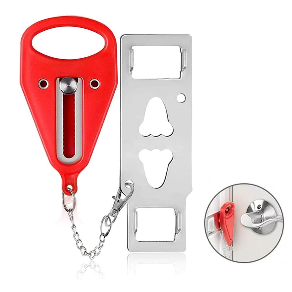 Portable Door Lock Latch For Travel, Hotel & Home - Extra Security & Privacy, Compatible With Standard Doors 9004841003290