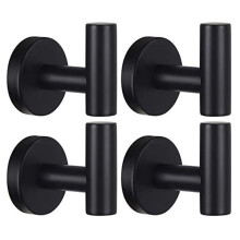 OBOSOE Bathroom Towel Hook,4 Pack Bathroom Towel Hook Brushed Nickel Cabinet Door Towel Rack For Bathroom Wall Mounted Brushed Nickel Towel Hook